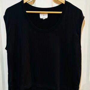 Lou & Grey Super Soft Black Muscle Top Loungewear Comfort Casual Size M